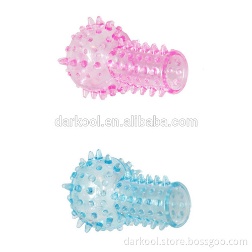 FL001/Wholesale sex toys for men/women,soft rubber finger sleeve massage